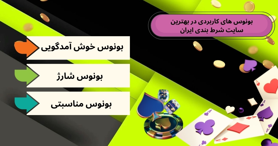 بونوس های کاربردی در بهترین سایت شرط بندی ایران
